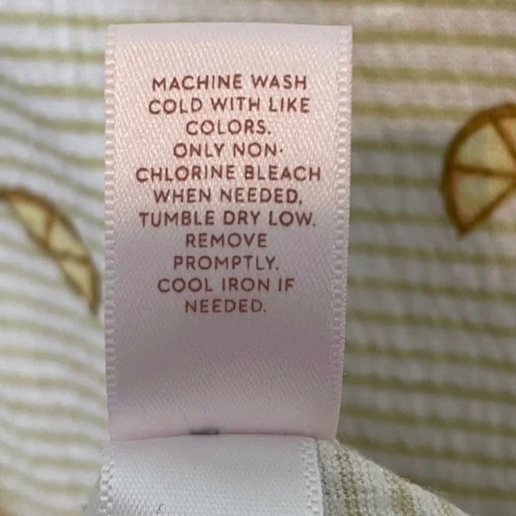 LC LAUREN CONRAD Petite Top Stripe Bell Sleeve Tie-Back Lemon Yellow Sizes MP LP - Picture 7 of 10